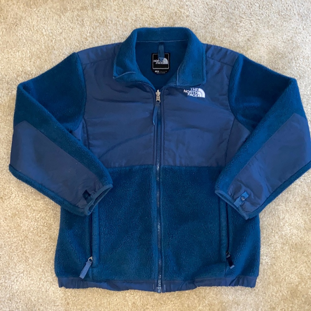 The North Face Deep Blue Girls Size Youth Large Polartec Full Zip Jacket